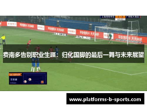 费南多告别职业生涯：归化国脚的最后一舞与未来展望